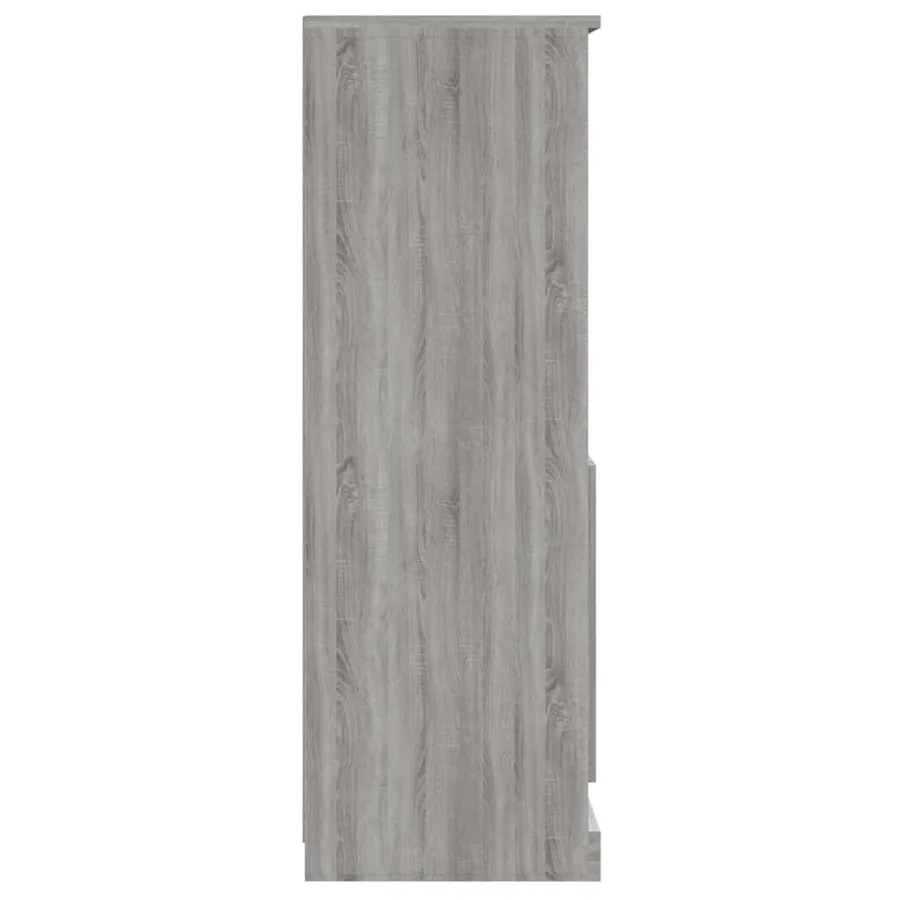 Buffet haut sonoma gris 60x35,5x103,5 cm bois d'ingénierie - 7