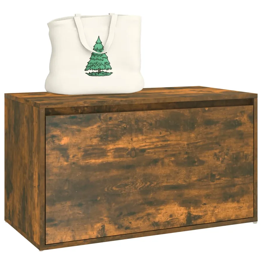 Banc d'entrée 80x40x45 cm Chêne fumé Bois d'ingénierie - 5