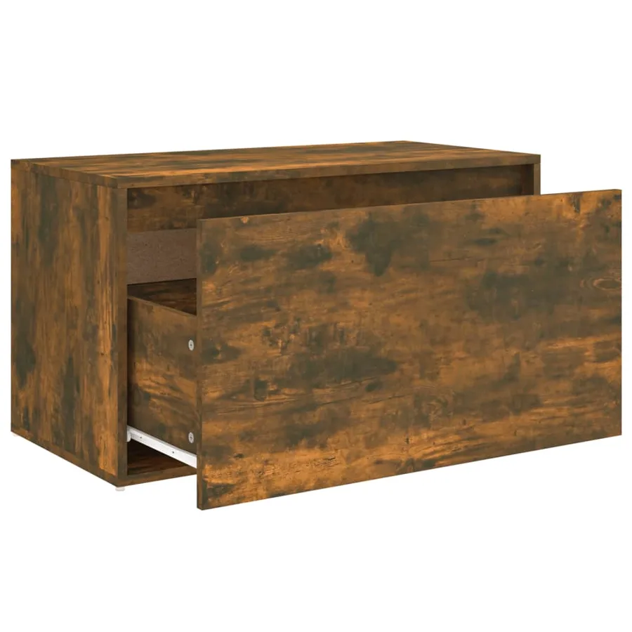 Banc d'entrée 80x40x45 cm Chêne fumé Bois d'ingénierie - 7