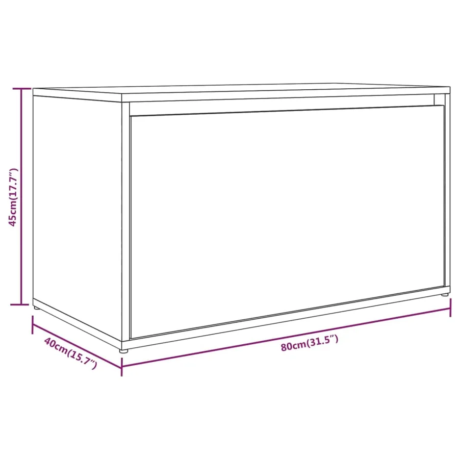 Banc d'entrée 80x40x45 cm Chêne fumé Bois d'ingénierie - 9