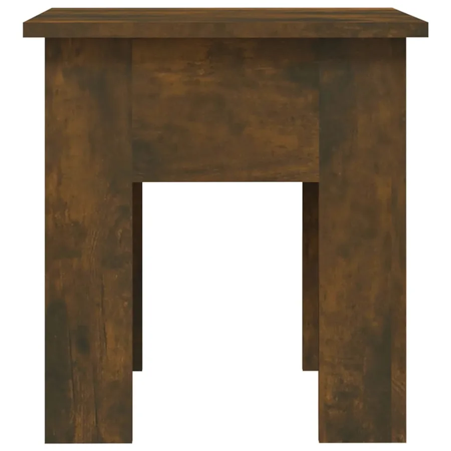 Table basse chêne fumé 40x40x42 cm bois d'ingénierie - 5