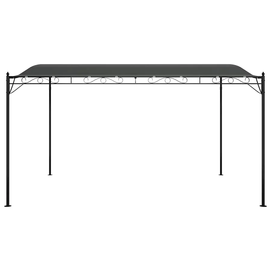 Auvent anthracite 4x3 m 180 g/m² tissu et acier - 4