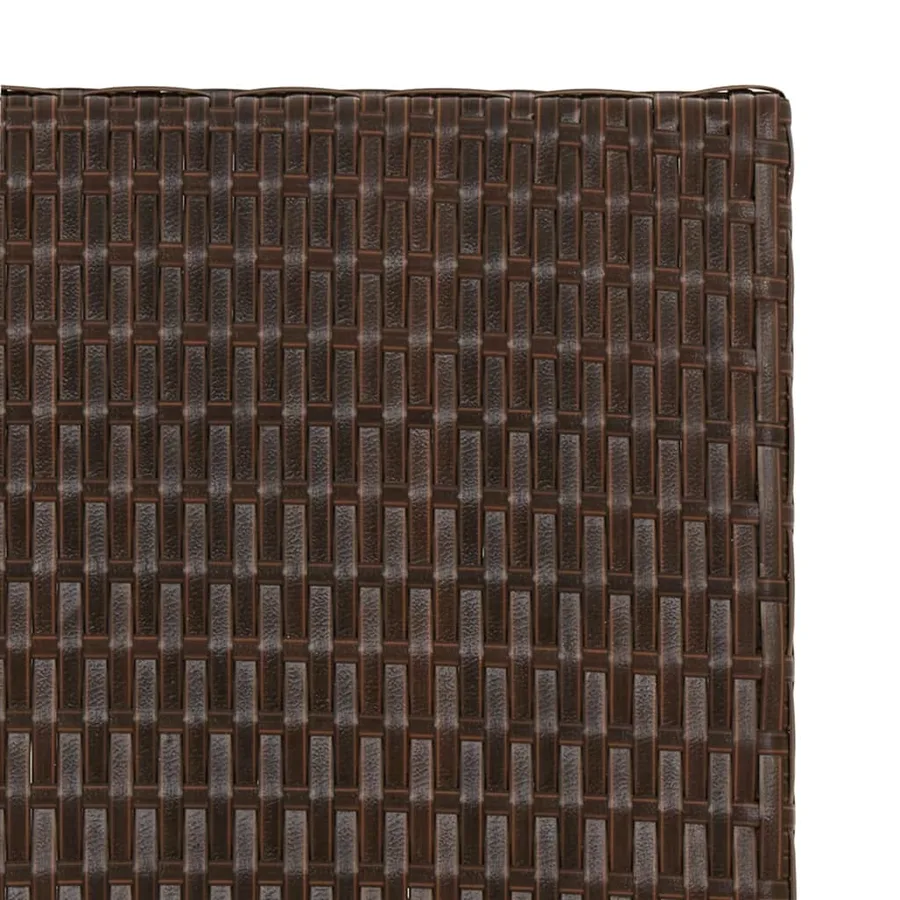 Table pliable marron 45x35x32 cm résine tressée - 6
