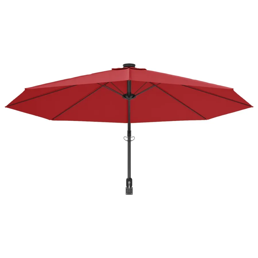 Parasol mural rouge vif 290 cm - 5