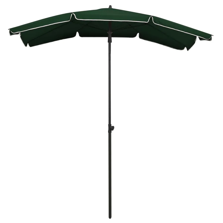 Parasol de jardin avec mât 200x130 cm vert - 2
