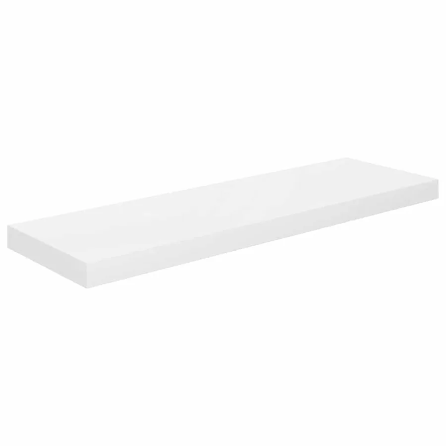 Étagère murale flottante Blanc brillant 80x23,5x3,8 cm MDF - 2