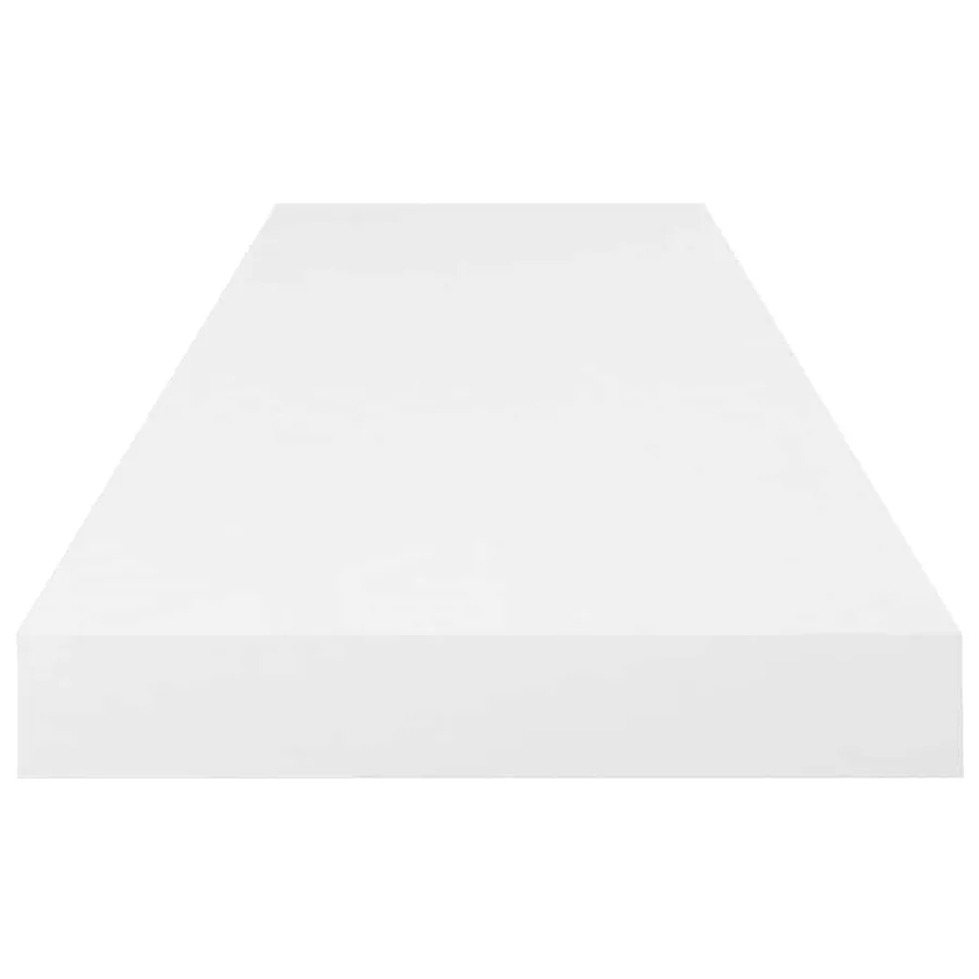 Étagère murale flottante Blanc brillant 80x23,5x3,8 cm MDF - 7