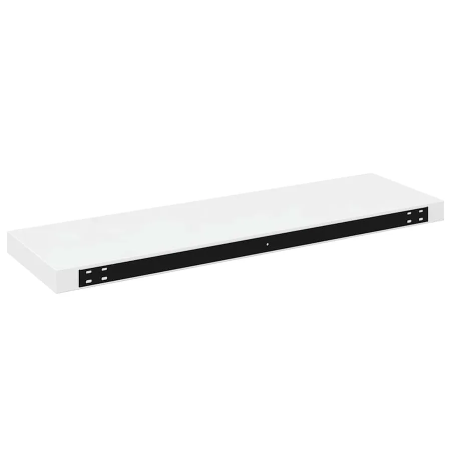 Étagère murale flottante Blanc brillant 80x23,5x3,8 cm MDF - 8