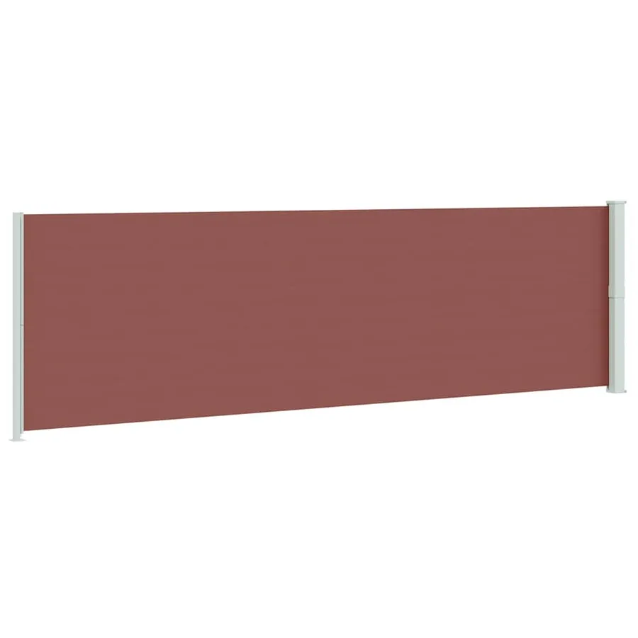 Auvent latéral rétractable de patio 180x600 cm Marron - 6