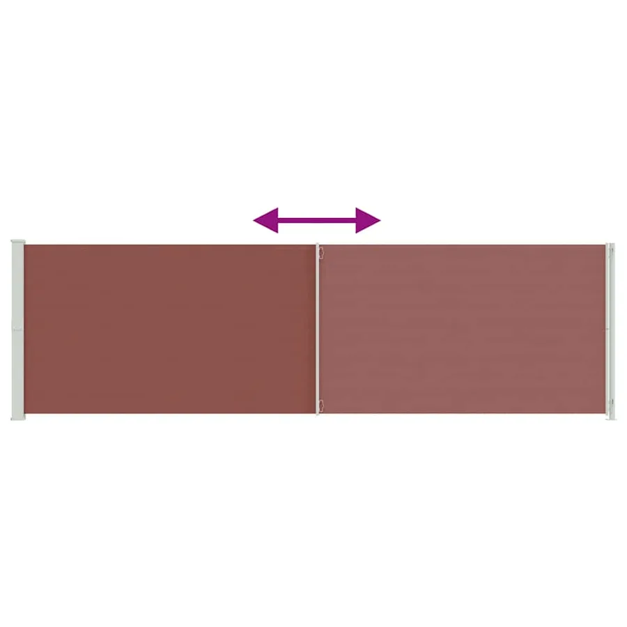 Auvent latéral rétractable de patio 180x600 cm Marron - 7