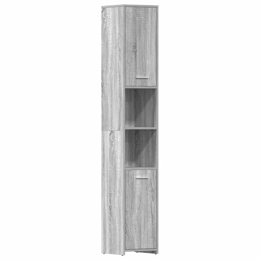 Armoire de bain Sonoma gris 30x30x183,5 cm Bois d'ingénierie - 2