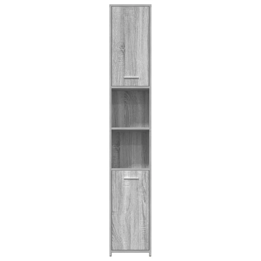 Armoire de bain Sonoma gris 30x30x183,5 cm Bois d'ingénierie - 6