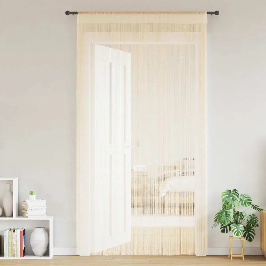 Rideau en fils 2 pcs 100 x 250 cm Crème - 2
