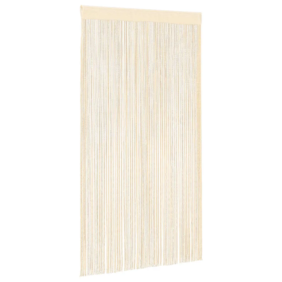 Rideau en fils 2 pcs 100 x 250 cm Crème - 3