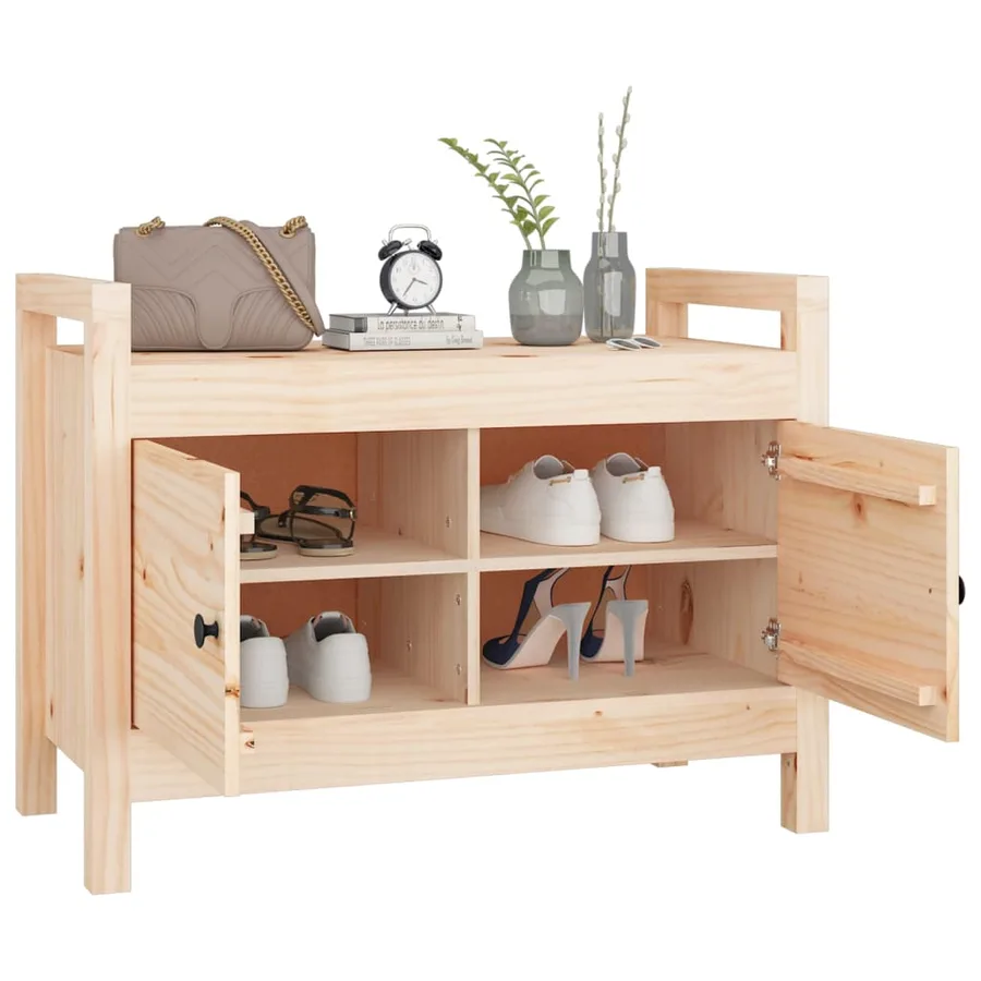 Banc d'entrée 80x40x60 cm Bois de pin massif - 7