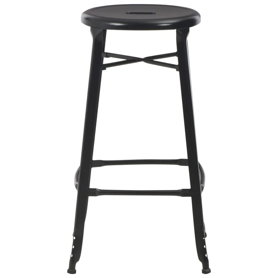 Tabourets de bar lot de 2 noir acier - 3