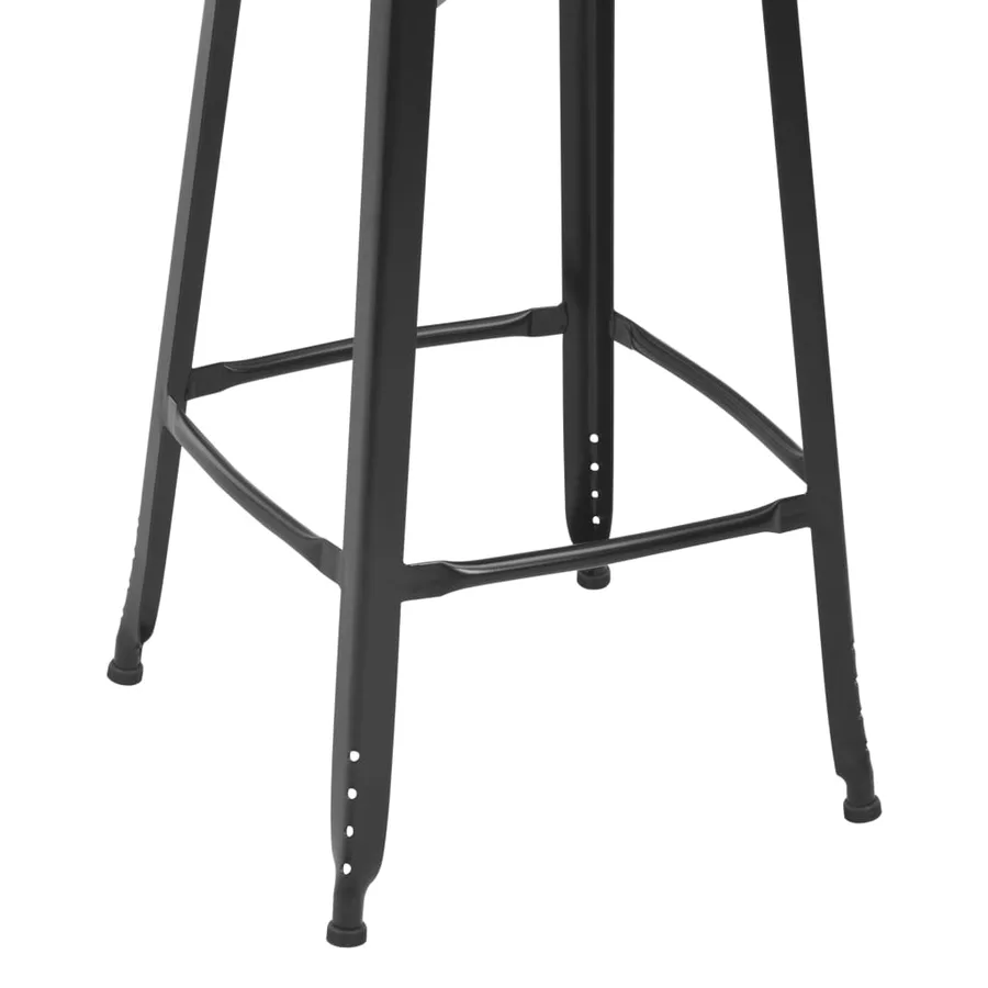 Tabourets de bar lot de 2 noir acier - 5