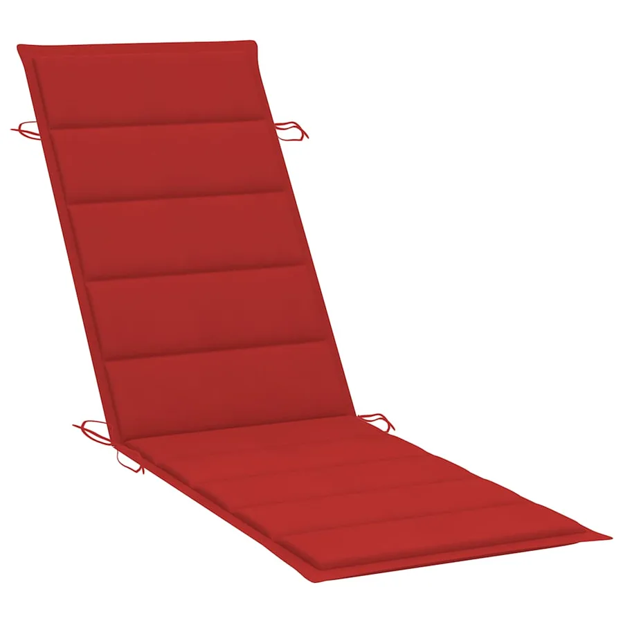 Chaise longue à bascule avec coussin Bois de teck solide - 13