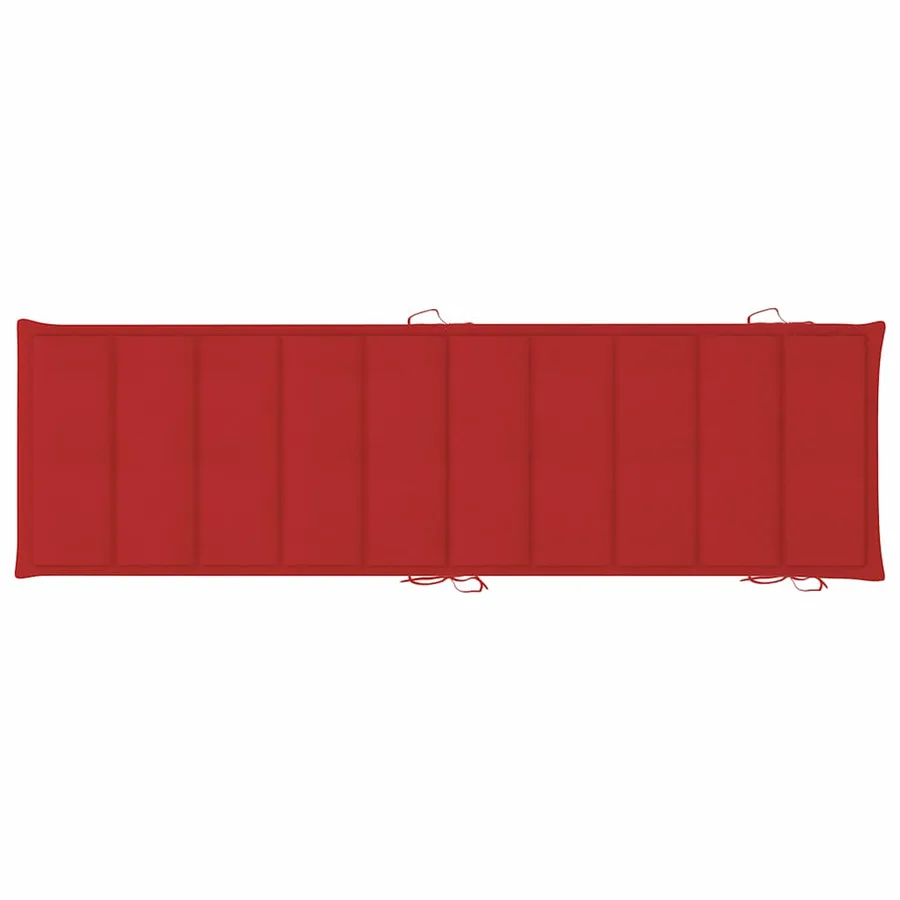 Chaise longue à bascule avec coussin Bois de teck solide - 15