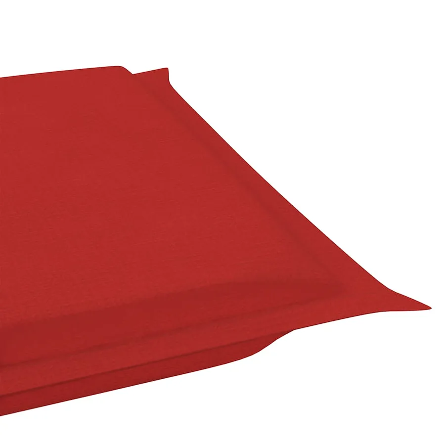 Chaise longue à bascule avec coussin Bois de teck solide - 9