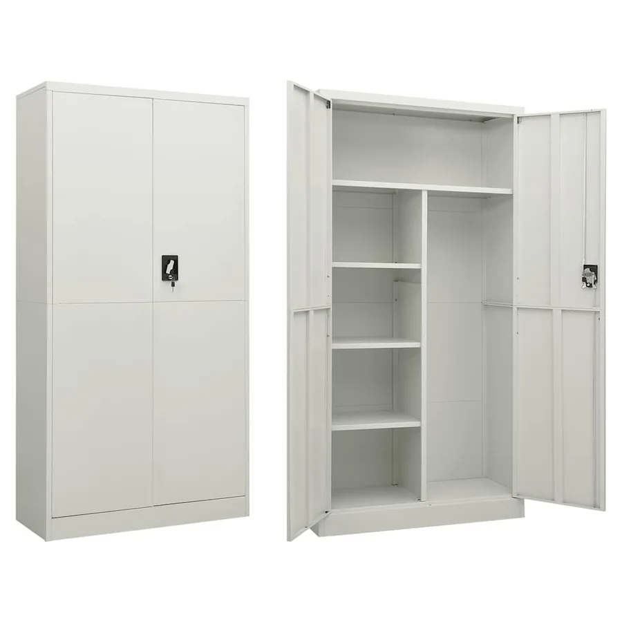 Armoire à casiers Gris clair 90x40x180 cm Acier