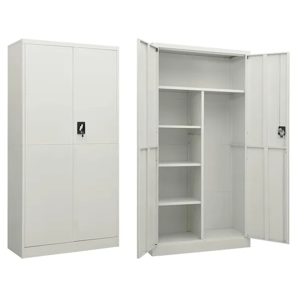Armoire à casiers Gris clair 90x40x180 cm Acier
