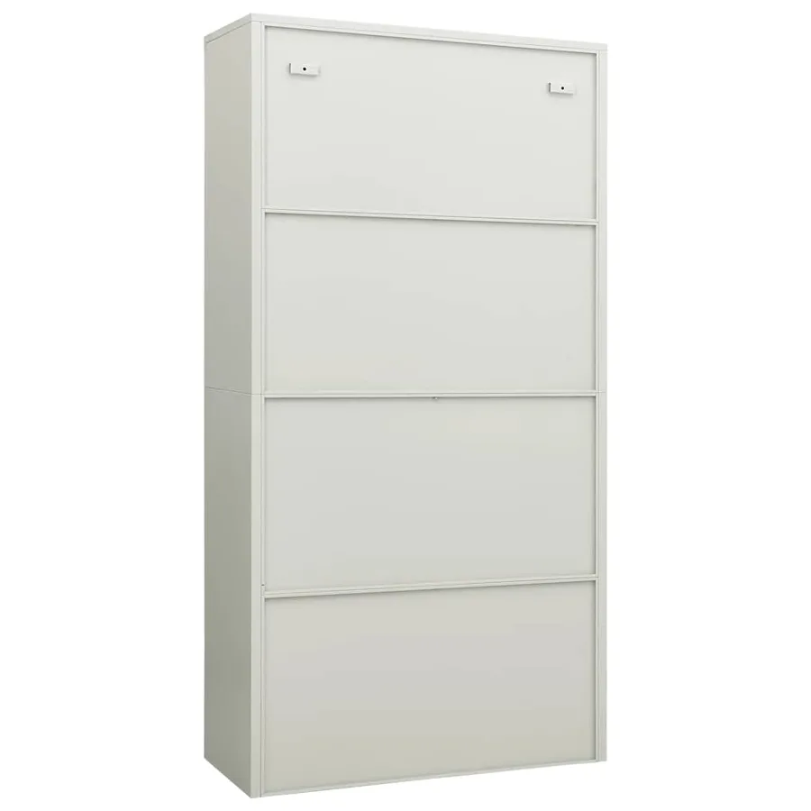 Armoire à casiers Gris clair 90x40x180 cm Acier - 4