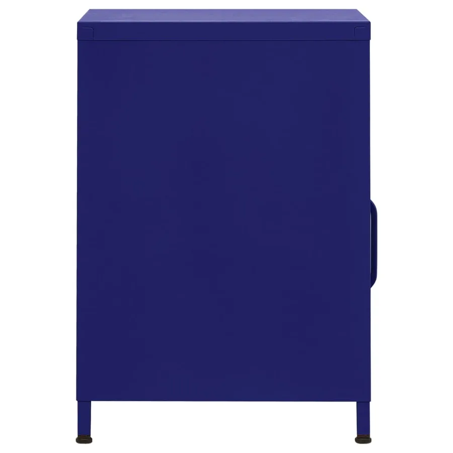 Table de chevet Bleu marine 35x35x51 cm Acier - 4