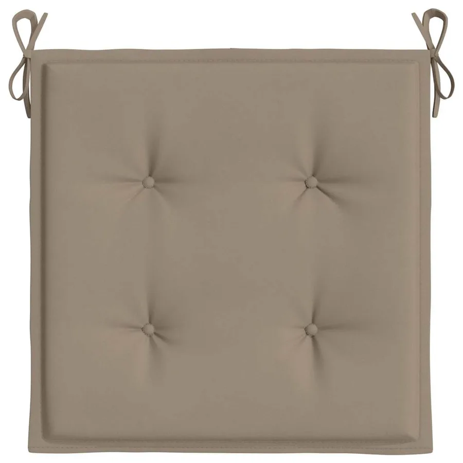 Coussins de chaise jardin lot de 2 taupe 40x40x4cm tissu oxford - 6