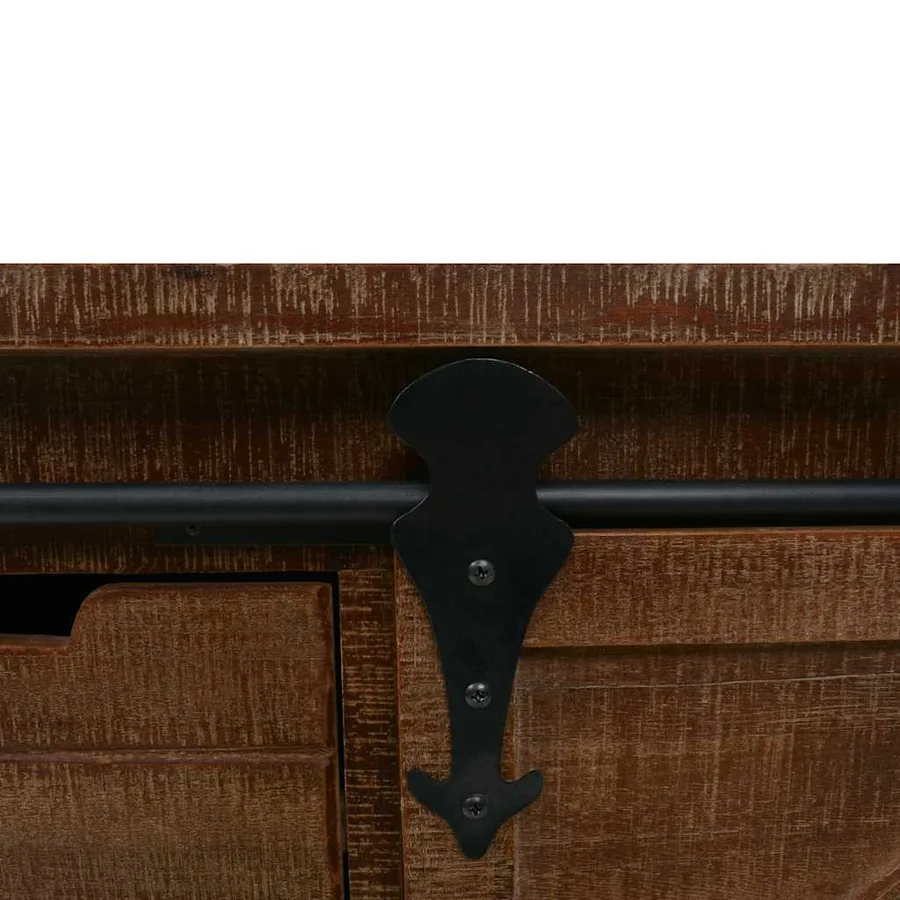 Armoire de rangement Bois de sapin massif 64x33,5x75 cm Marron - 8