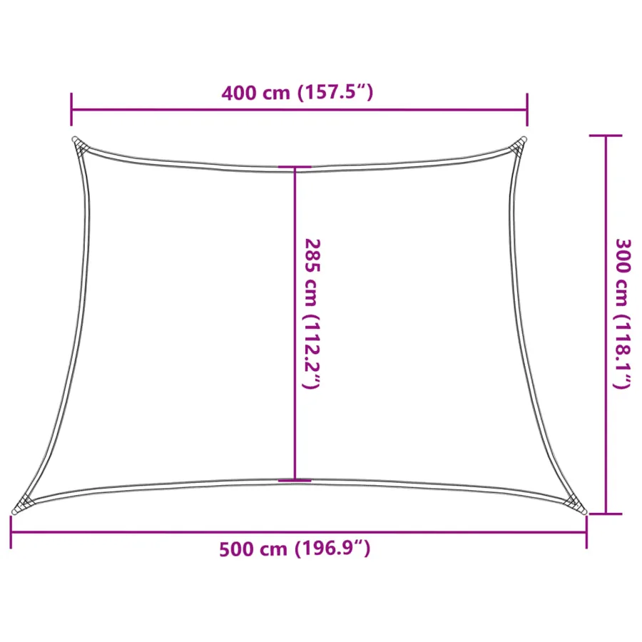 Voile d'ombrage 160 g/m² Beige 4/5x3 m PEHD - 10
