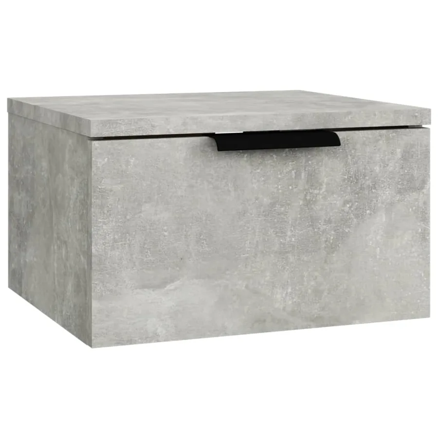 Tables de chevet murales 2 pcs Gris béton 34x30x20 cm - 5