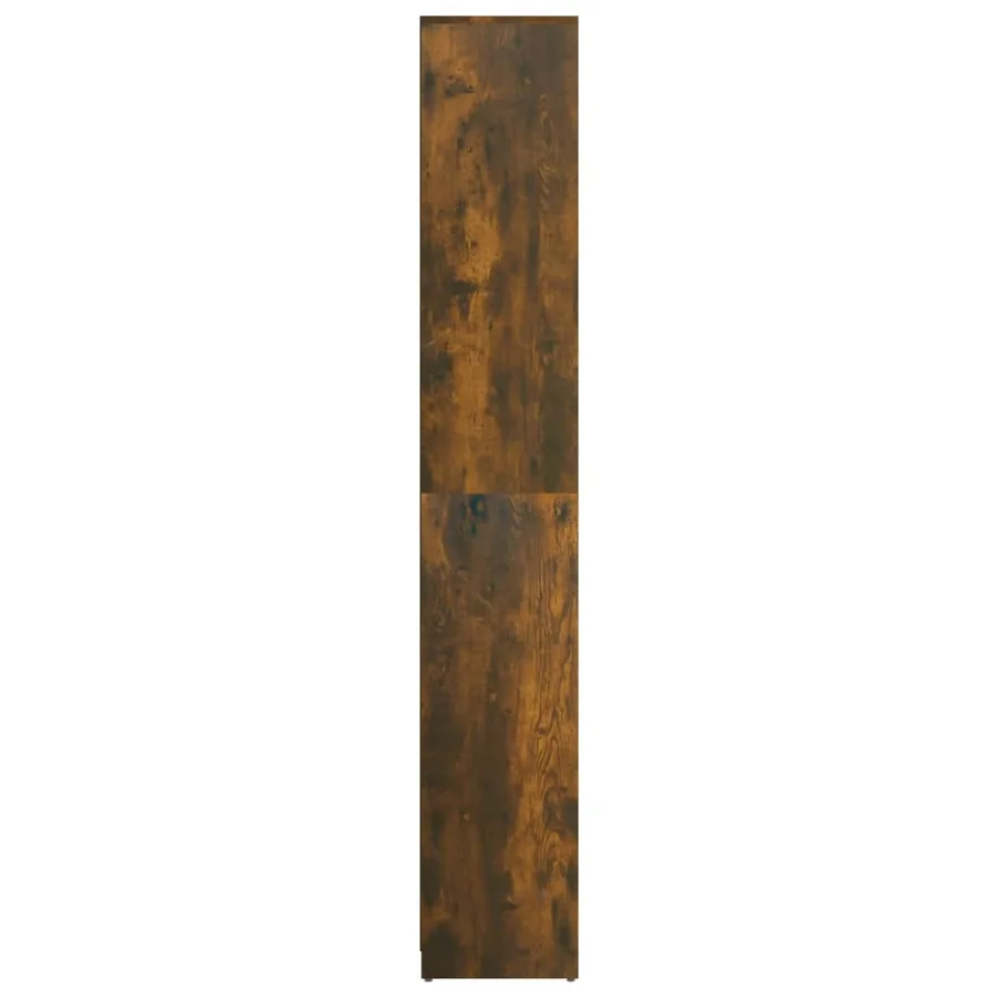 Armoire de bain Chêne fumé 30x30x183,5 cm Bois d'ingénierie - 7