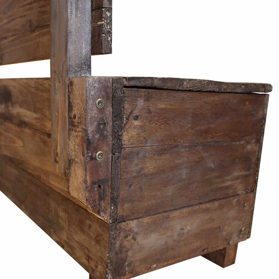 Banc bois massif d'acajou 86x40x60 cm - 10