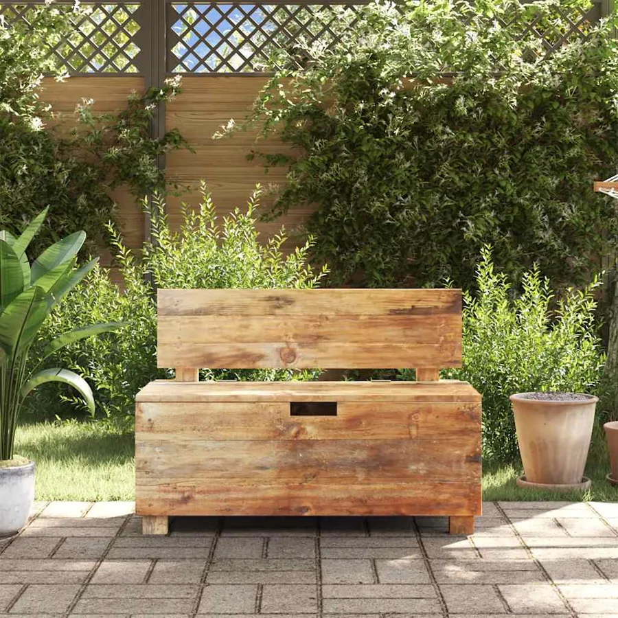 Banc bois massif d'acajou 86x40x60 cm - 3