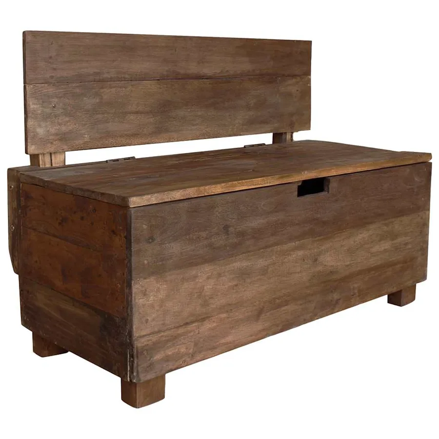 Banc bois massif d'acajou 86x40x60 cm - 5