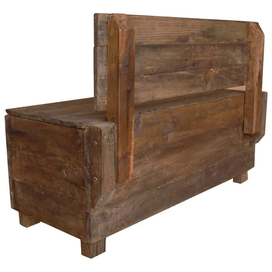 Banc bois massif d'acajou 86x40x60 cm - 7