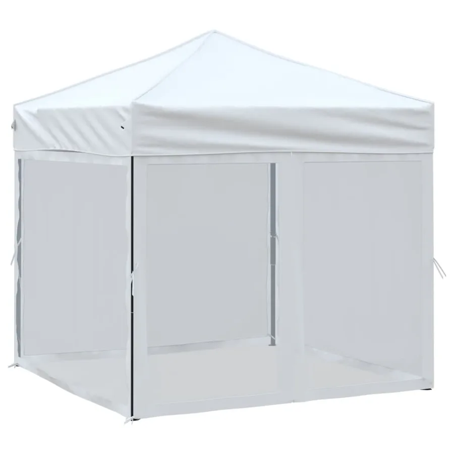 Tente de réception pliable avec parois Blanc 2x2 m - 2