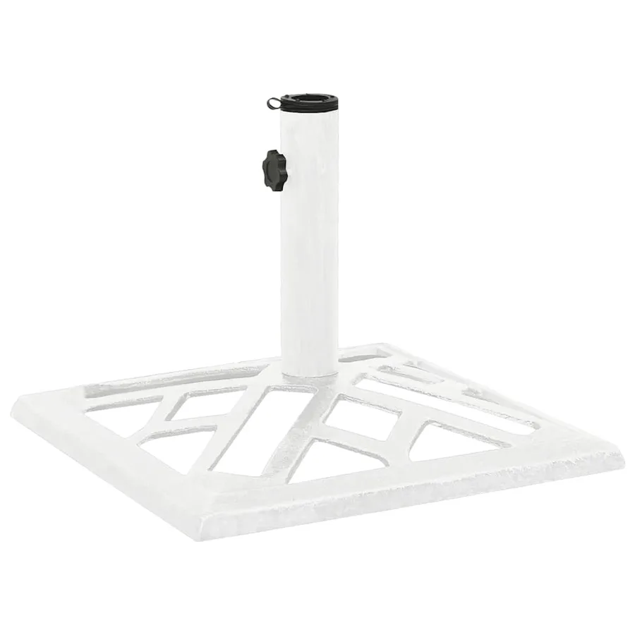 Socle de parasol Blanc 44x44x31 cm Fonte - 2