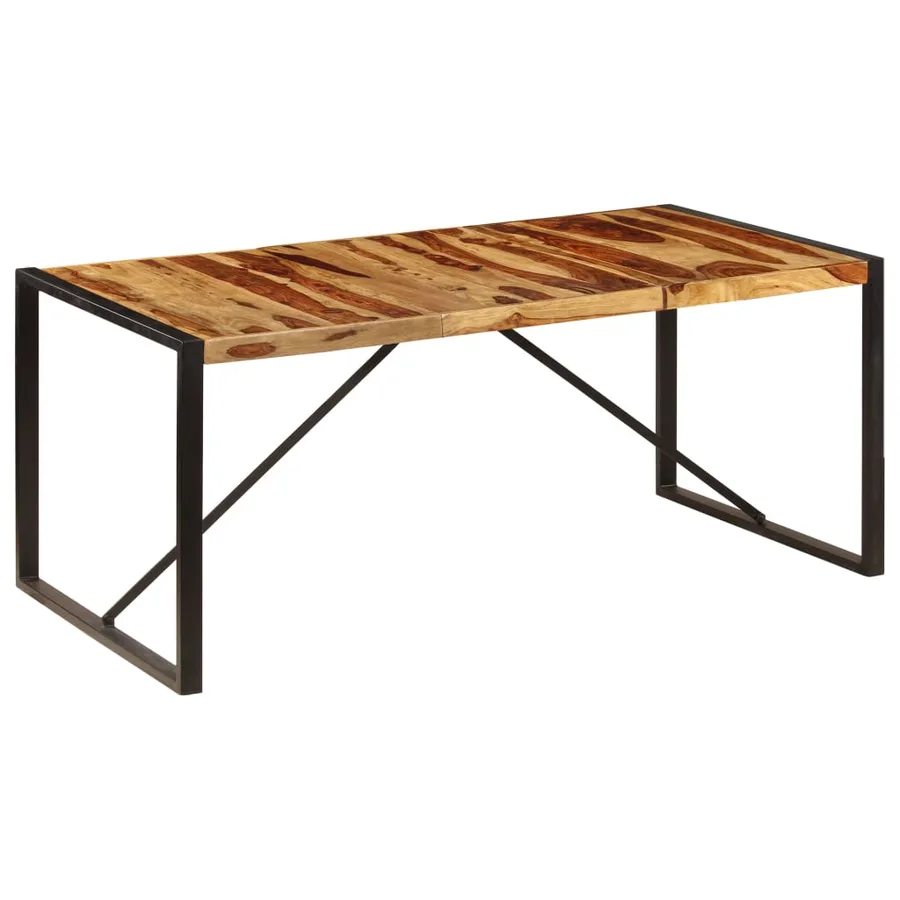 Table de salle à manger 180x90x75 cm Bois de Sesham solide - 10
