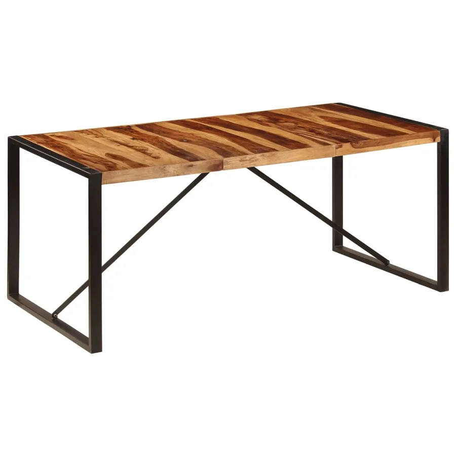 Table de salle à manger 180x90x75 cm Bois de Sesham solide - 9