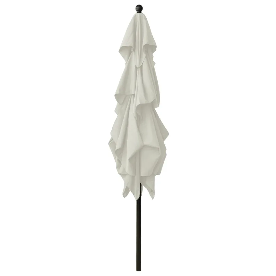 Parasol de jardin à 3 niveaux avec mât en aluminium sable - 3