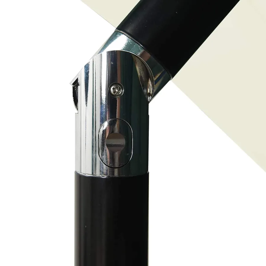 Parasol de jardin à 3 niveaux avec mât en aluminium sable - 6