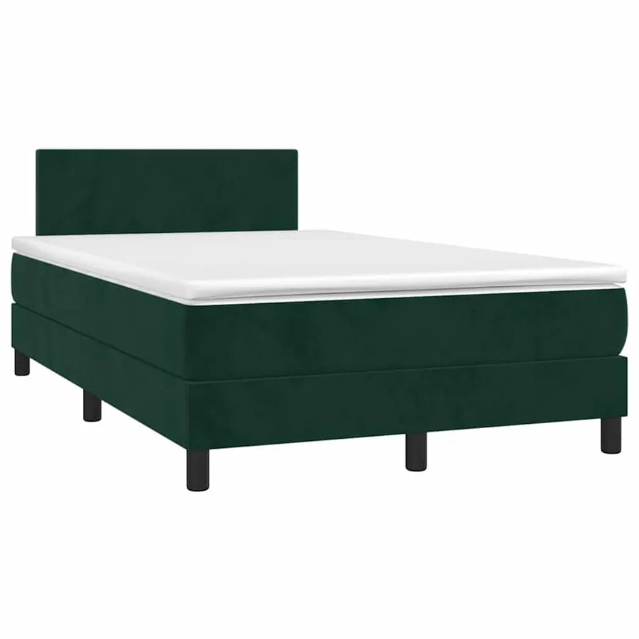 Sommier à lattes de lit et matelas Vert foncé 120x200cm Velours - 3