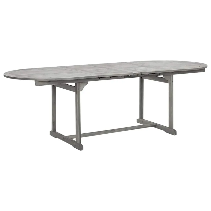 Table à dîner de jardin (160-240)x100x75cm Bois d'acacia massif - 2