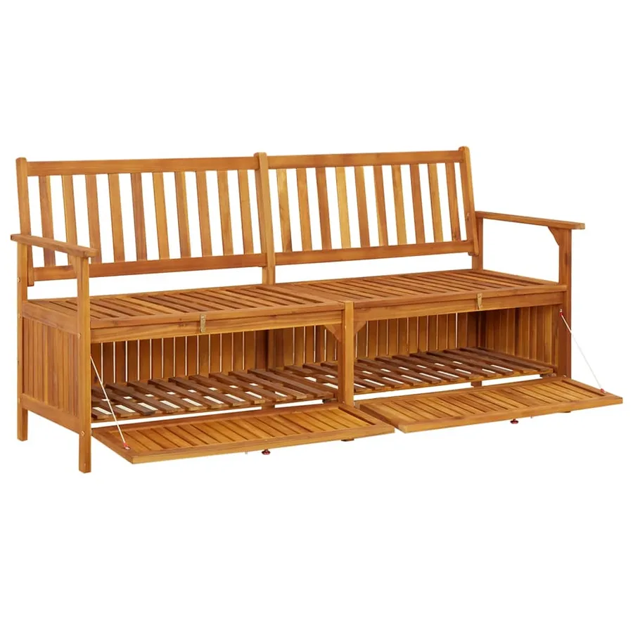 Banc de rangement 170 cm Bois d'acacia solide - 3