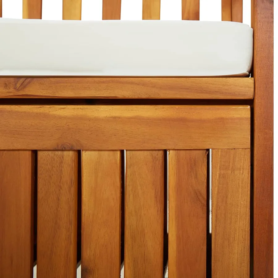 Banc de rangement avec coussin 170 cm Bois d'acacia solide - 6
