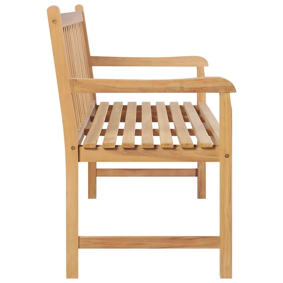 Banc de jardin 114 cm bois de teck solide - 3