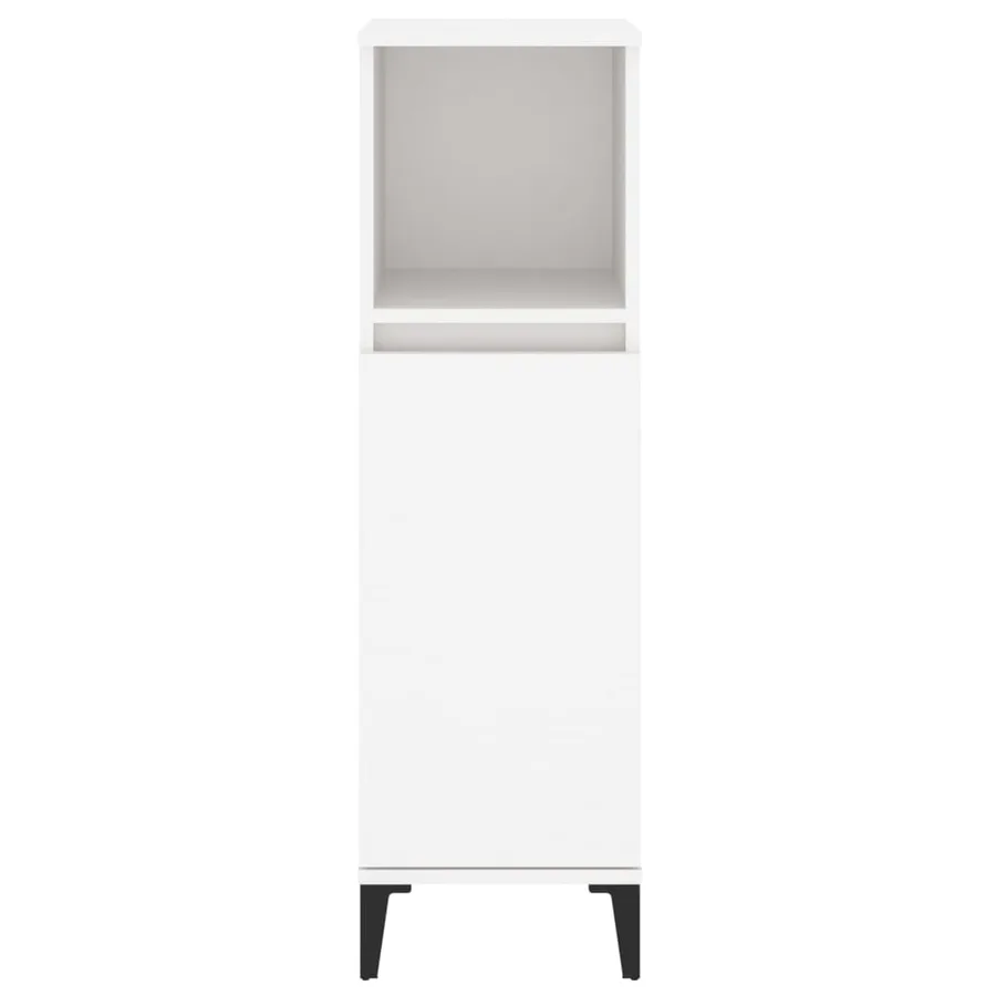 Armoire de salle de bain blanc 30x30x100 cm bois d'ingénierie - 7