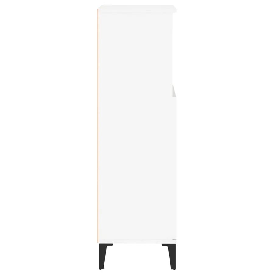 Armoire de salle de bain blanc 30x30x100 cm bois d'ingénierie - 8